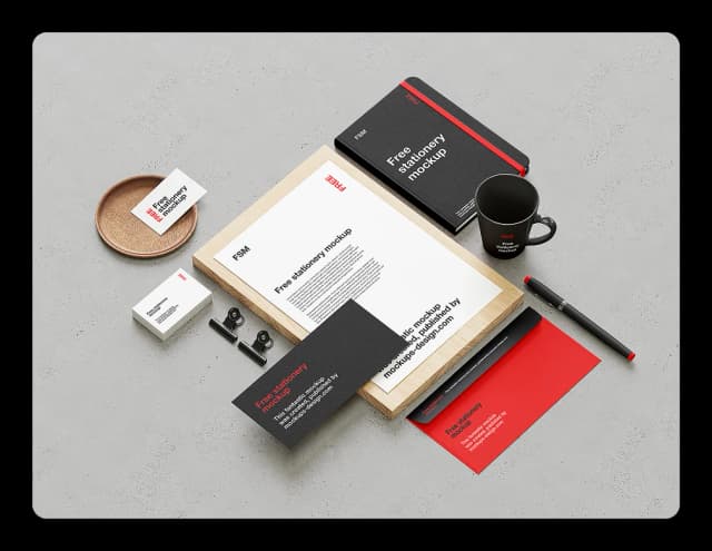 Brand identity design services dashboard displaying logo concepts and visual style guidelines