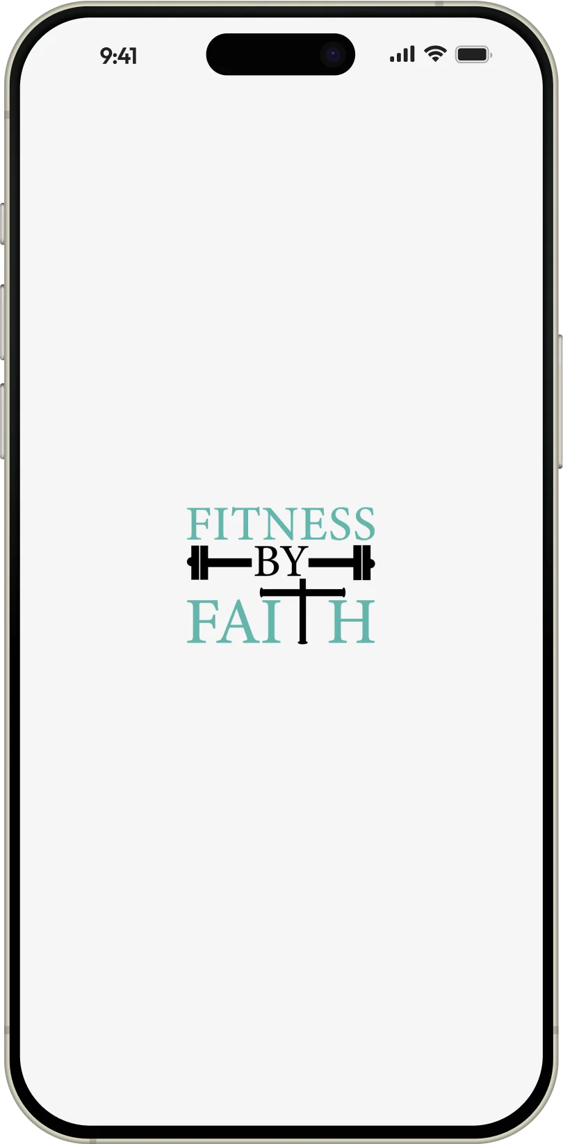 Fitness by Faith by Laken logo with bold inspirational fitness branding text