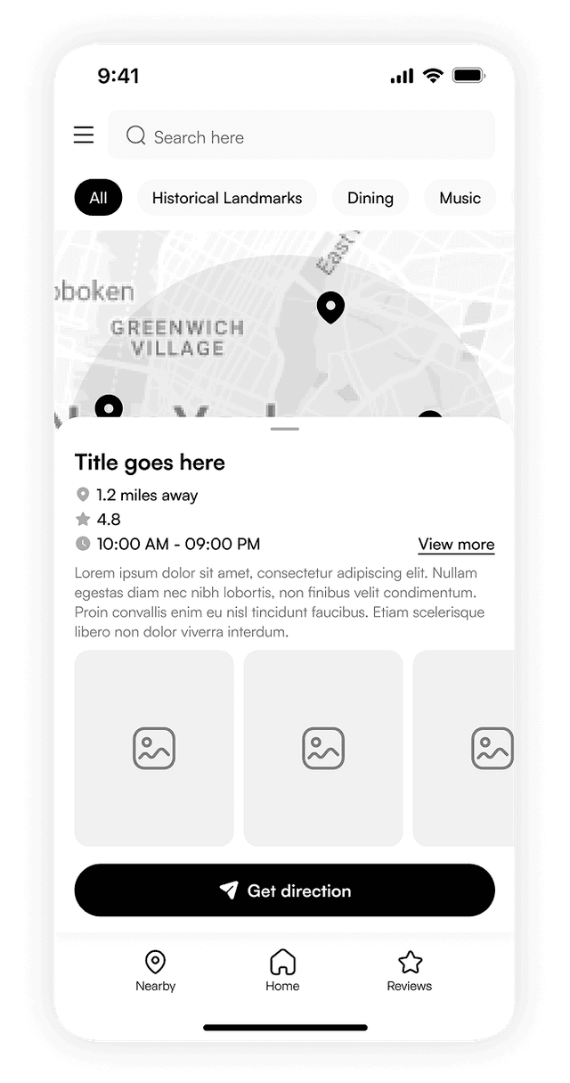 nashville wireframes mockup