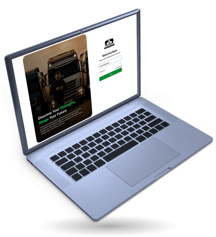 UI mockup highlighting a software development agency's custom solutions with modern design and functionality.