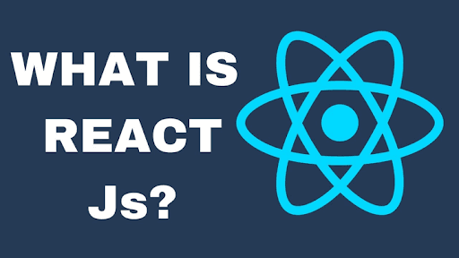 Image showing 'What is React JS?' text with the React log