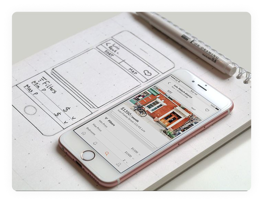 UI and UX design process showing wireframes, prototypes, and user testing workflows.