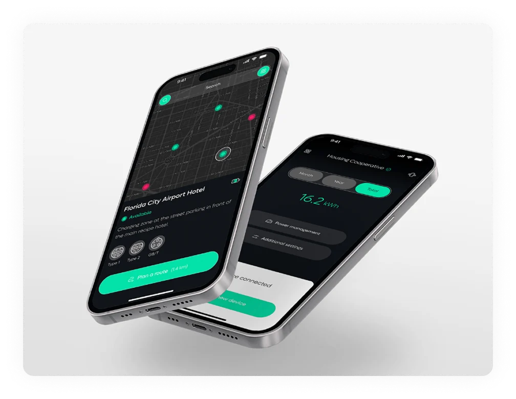 Progressive web app development services dashboard showing PWA installation prompts and offline functionality features.